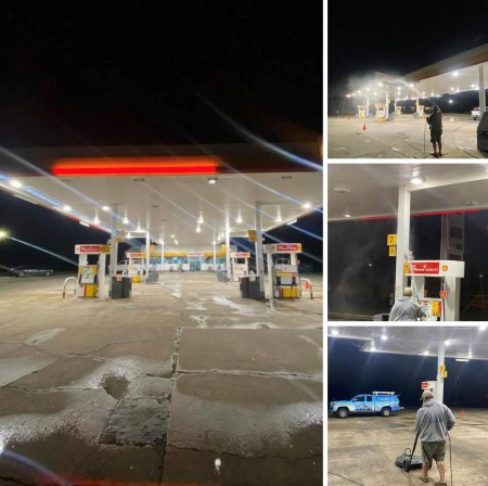 Gas station pressure washing in daphne