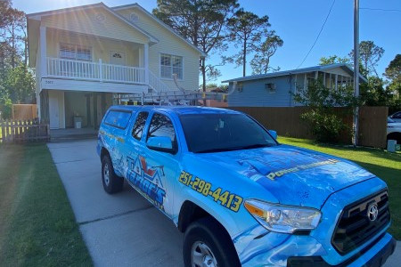 Soft washing a home in gulf shores al