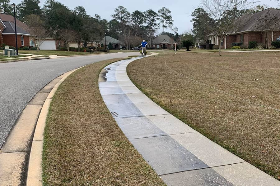 Sidewalk cleaning